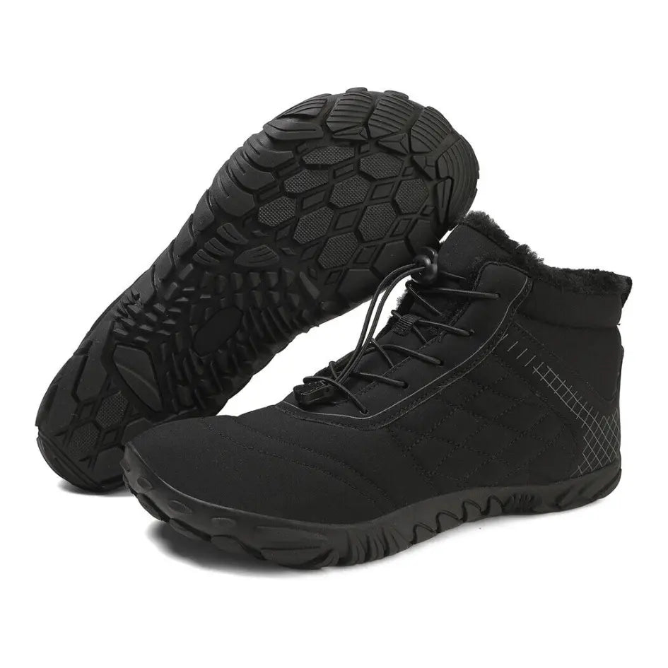Unisex barefoot winterschoenen met elastische veters en brede neus