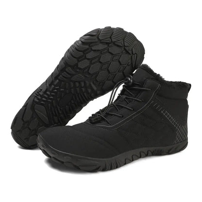 Unisex barefoot winterschoenen met elastische veters en brede neus