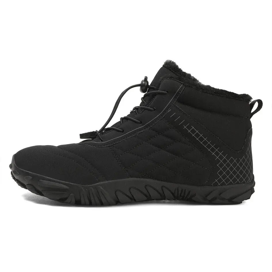 Unisex barefoot winterschoenen met elastische veters en brede neus