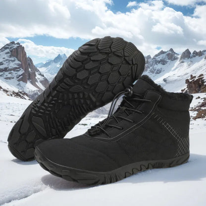 Unisex barefoot winterschoenen met elastische veters en brede neus