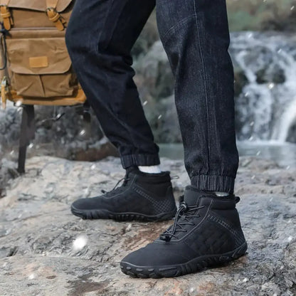 Unisex barefoot winterschoenen met elastische veters en brede neus