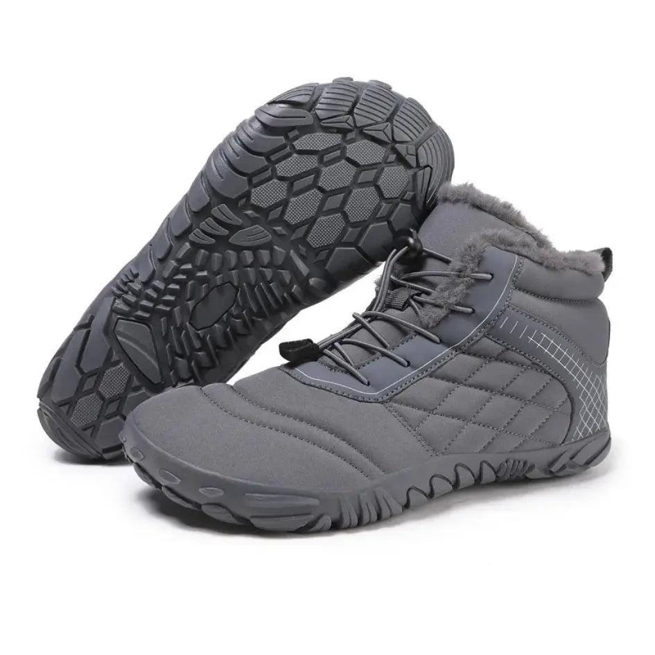 Unisex barefoot winterschoenen met elastische veters en brede neus