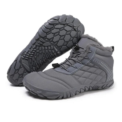 Unisex barefoot winterschoenen met elastische veters en brede neus