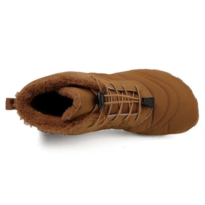Unisex barefoot winterschoenen met elastische veters en brede neus