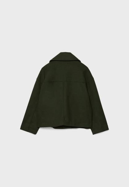 Korean Fashion - Korte Dames Jas met Dubbele Rij Knopen en Tijdloos Design