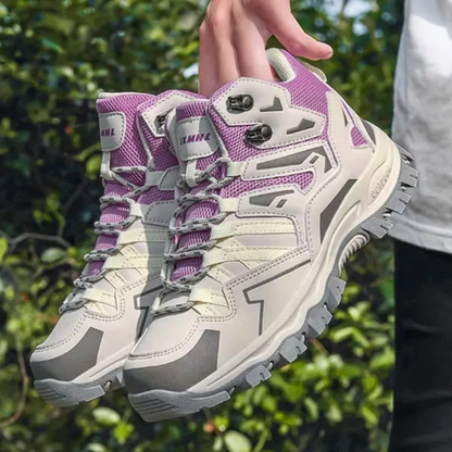 Halfhoge wandelschoenen voor dames en heren met profielzool