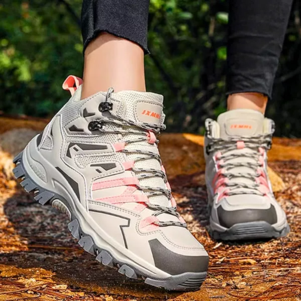 Halfhoge wandelschoenen voor dames en heren met profielzool