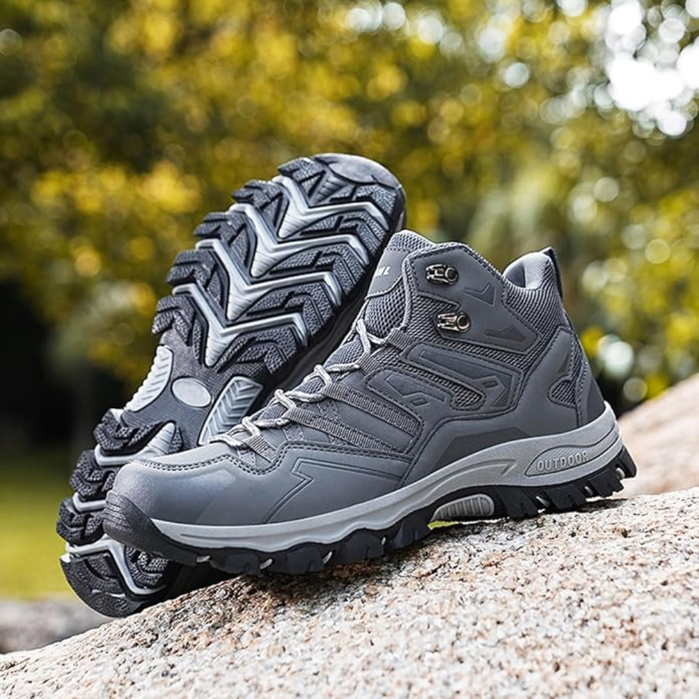 Halfhoge wandelschoenen voor dames en heren met profielzool