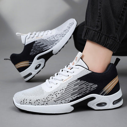 Herensneakers met luchtdemping, voetboogsteun en ademend mesh bovenwerk - beeld 4