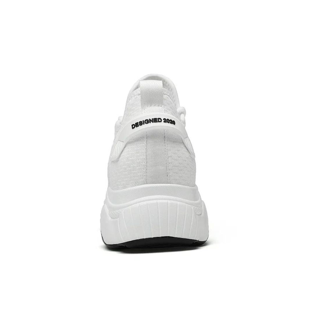 Herensneakers met verborgen verhoging en gebreid bovenwerk