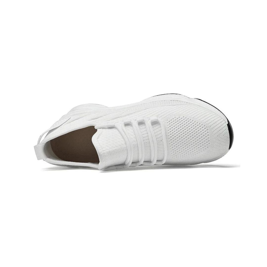 Herensneakers met verborgen verhoging en gebreid bovenwerk