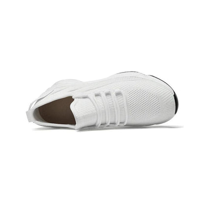 Herensneakers met verborgen verhoging en gebreid bovenwerk