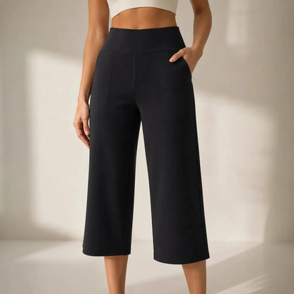 Wijde broek dames met hoge taille