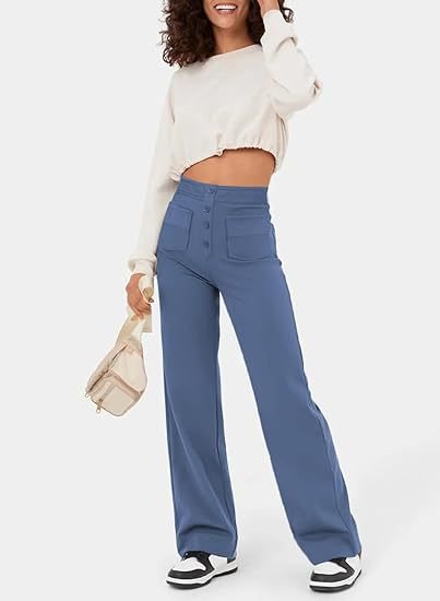 High-Waist Broek met Comfort en Stijl - Elastisch en Flatterend Design
