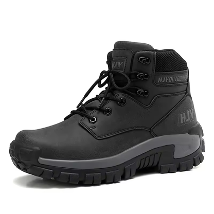 Hoge wandelschoenen voor heren met profielzool en gevoerde kraag