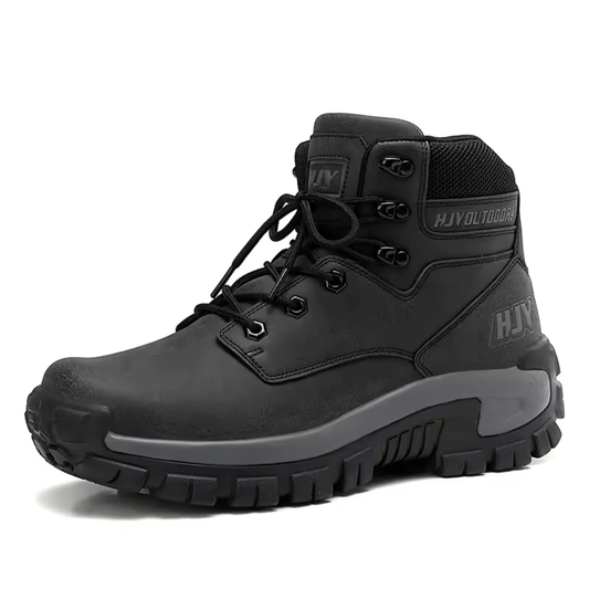 Hoge wandelschoenen voor heren met profielzool en gevoerde kraag