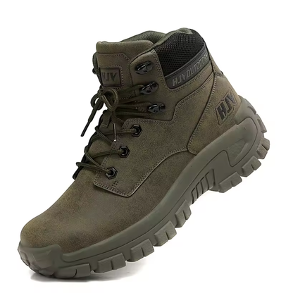 Hoge wandelschoenen voor heren met profielzool en gevoerde kraag