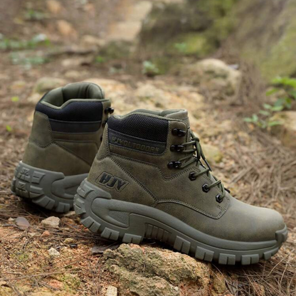 Hoge wandelschoenen voor heren met profielzool en gevoerde kraag