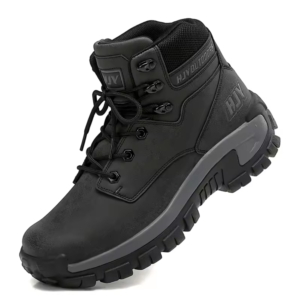 Hoge wandelschoenen voor heren met profielzool en gevoerde kraag