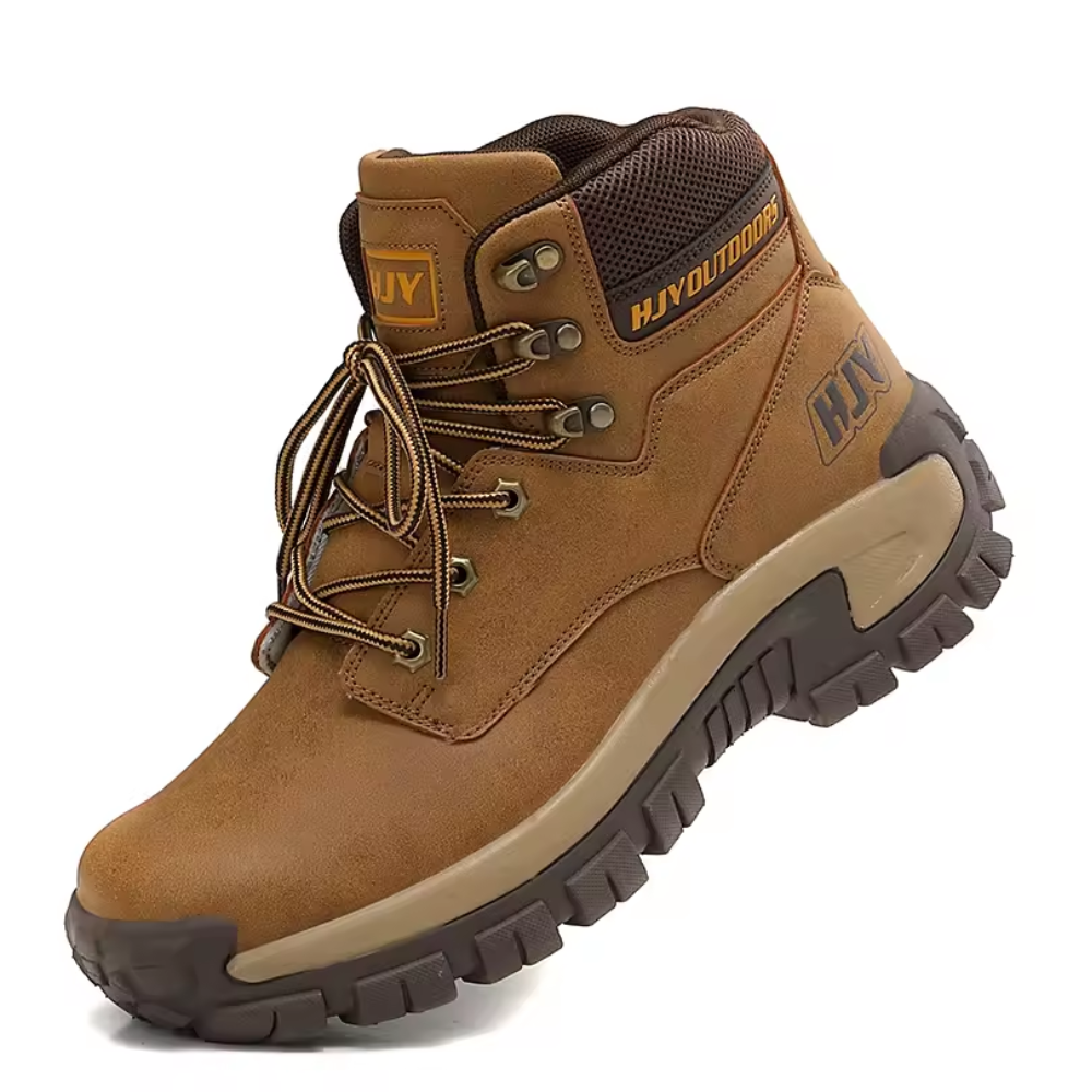 Hoge wandelschoenen voor heren met profielzool en gevoerde kraag