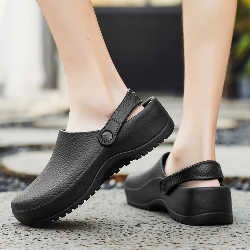 Horeca schoenen van EVA met dichte neus, draaibare hielband en antislipzool