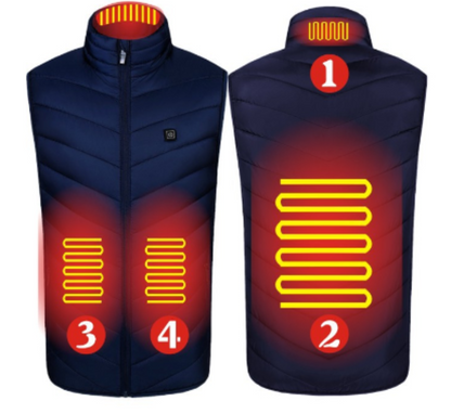 Verwarmd bodywarmer vest met usb - 3 standen - productfoto