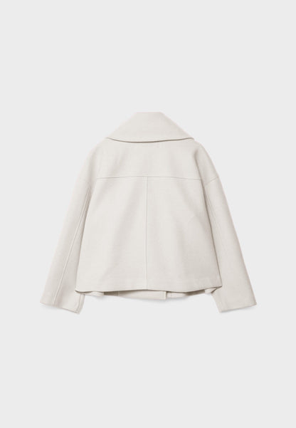 Korean Fashion - Korte Dames Jas met Dubbele Rij Knopen en Tijdloos Design