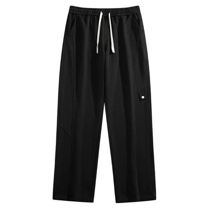 Joggingbroek voor heren met fleece binnenkant, rechte pijp en lipje met drukknoop op de dij - beeld 6