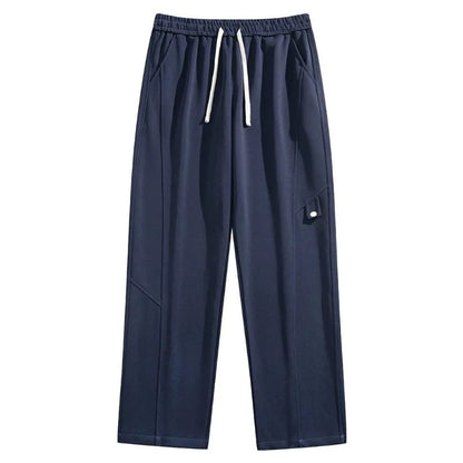 Joggingbroek voor heren met fleece binnenkant, rechte pijp en lipje met drukknoop op de dij - beeld 7