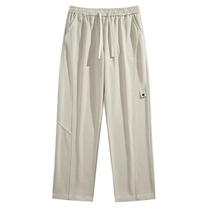 Joggingbroek voor heren met fleece binnenkant, rechte pijp en lipje met drukknoop op de dij - beeld 9