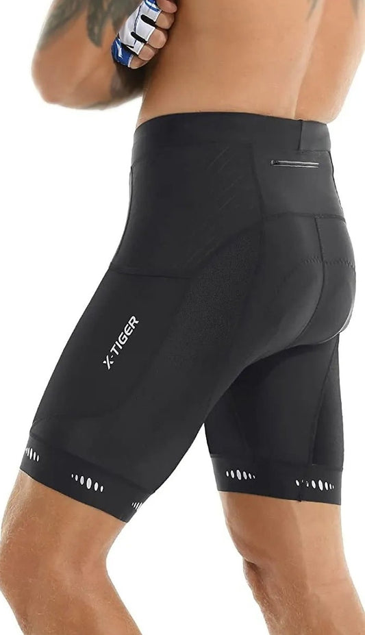 Korte fietsbroek voor heren met 5D gel zitkussen en telefoonzak - beeld 2