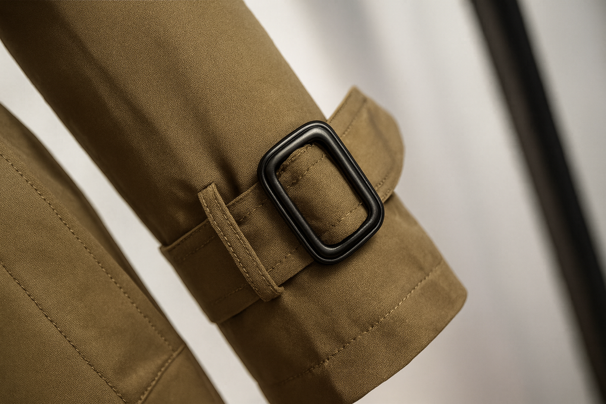 Korte trenchcoat voor dames met ceintuur en epauletten