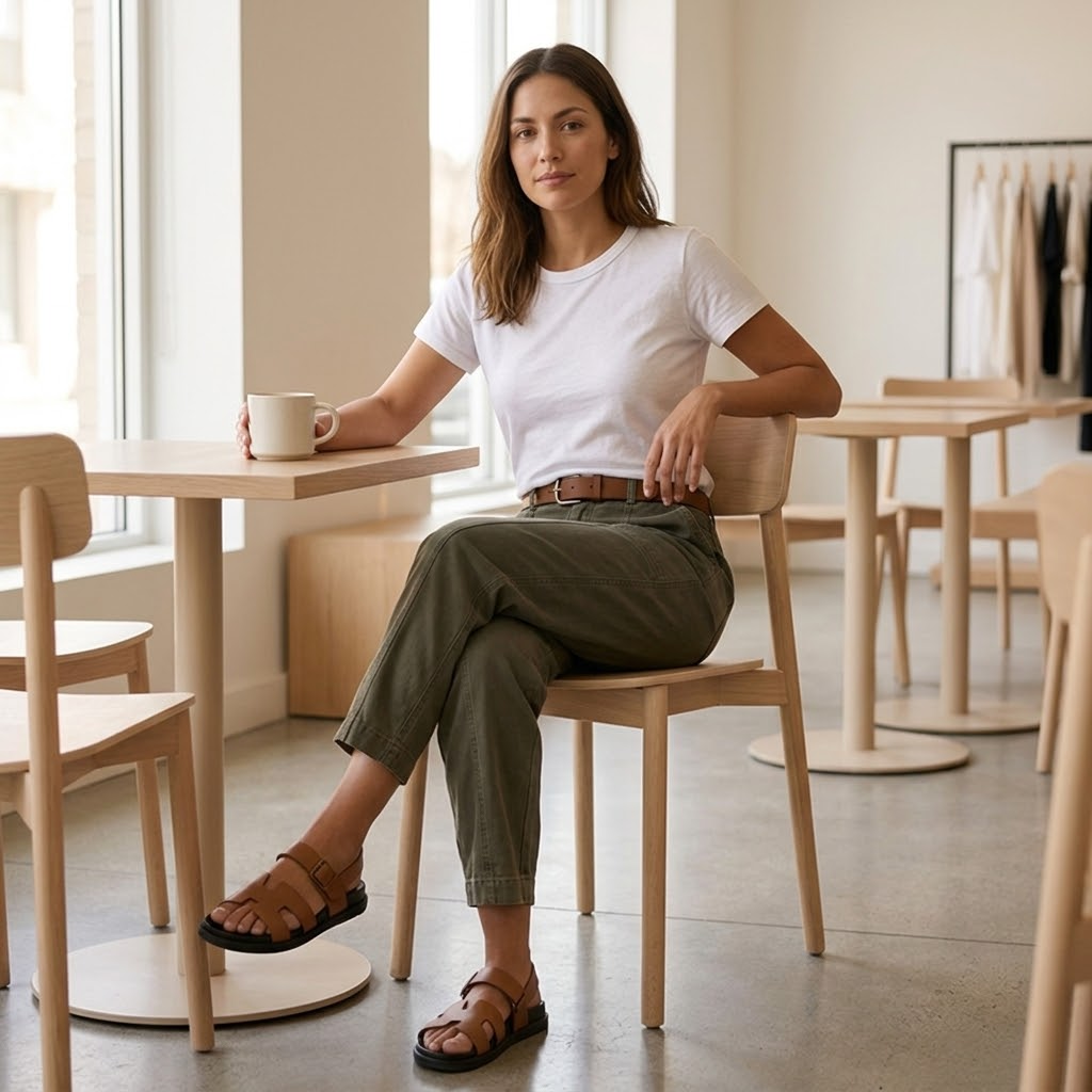 Utility broek dames met hoge taille - detailfoto