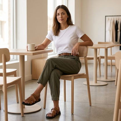 Utility broek dames met hoge taille - detailfoto