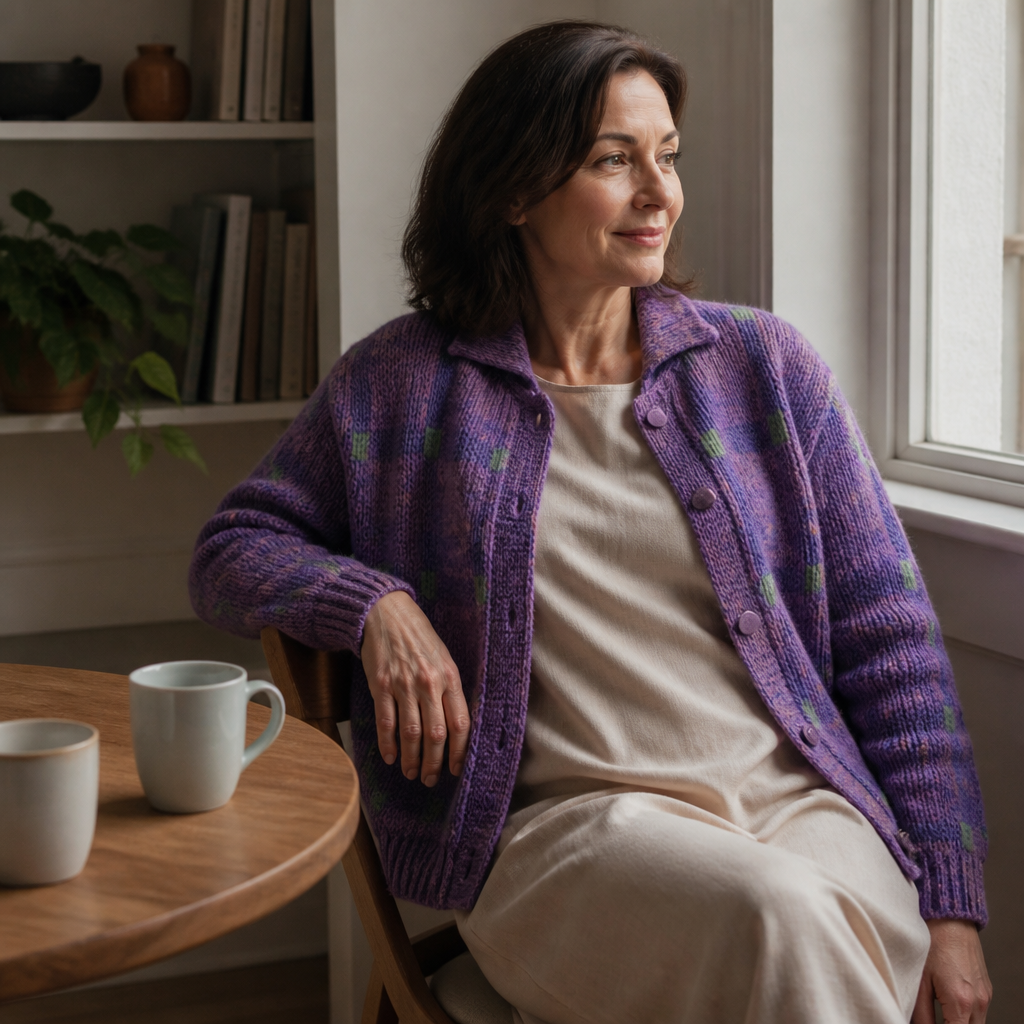 Oversized vest dames met kraag - detailfoto