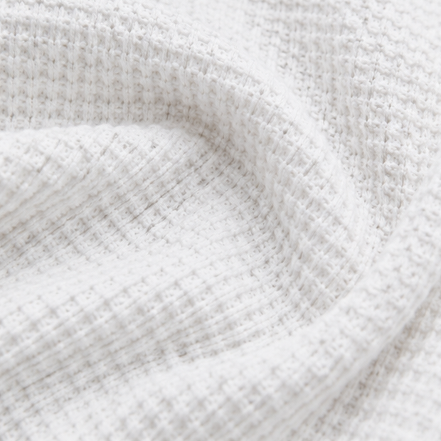 Henley top dames met wafelstructuur - detailfoto