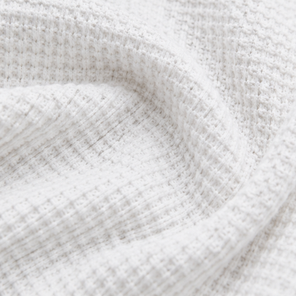Henley top dames met wafelstructuur - detailfoto