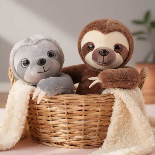 Luiaardknuffel van 25 cm met zachte klauwtjes - beeld 2