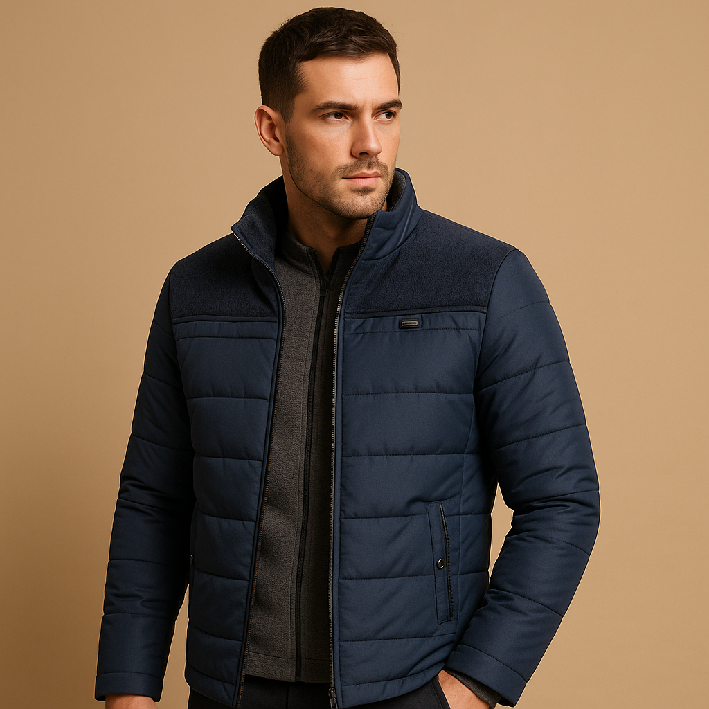 Fleece vest heren met rits en hoge kraag lichtgewicht en warm