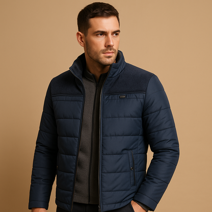 Fleece vest heren met rits en hoge kraag lichtgewicht en warm
