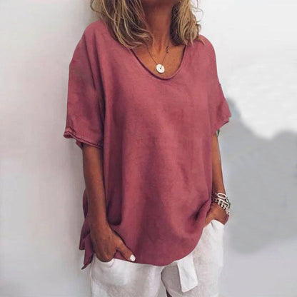 Losse blouse dames kleurenweergave vijf varianten