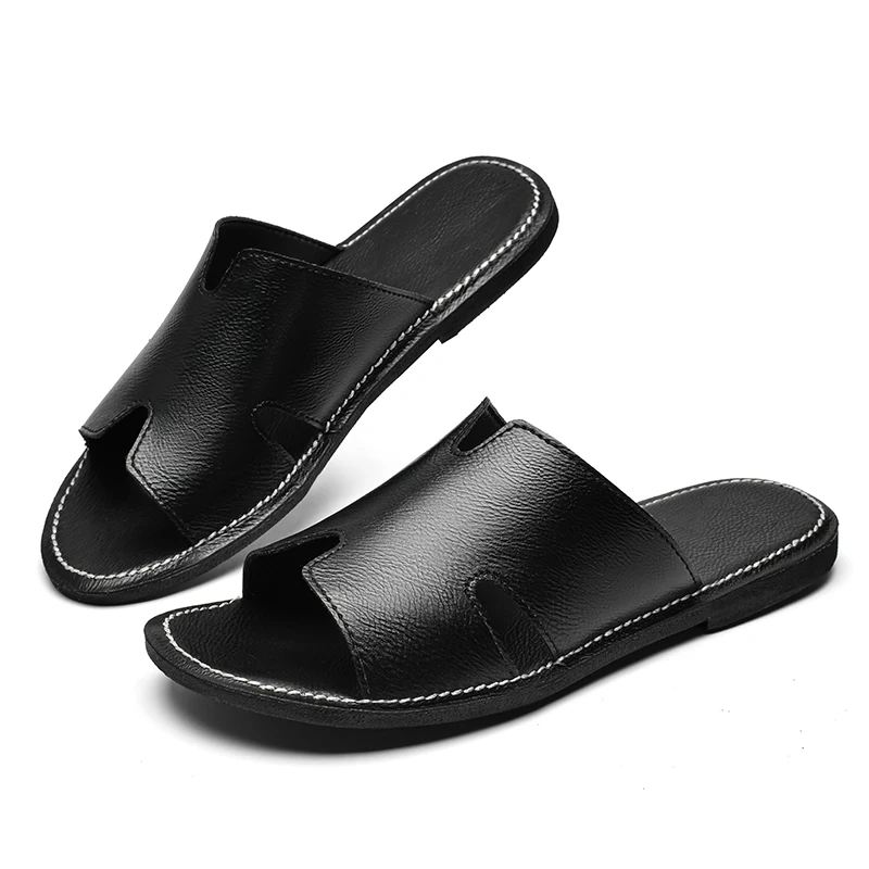 Heren Slipper van Leer met Comfortabele Zool - Delmar Slide