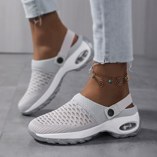 Mesh clogs met voetboogsteun, luchtzool en hielband voor dames en heren - beeld 2