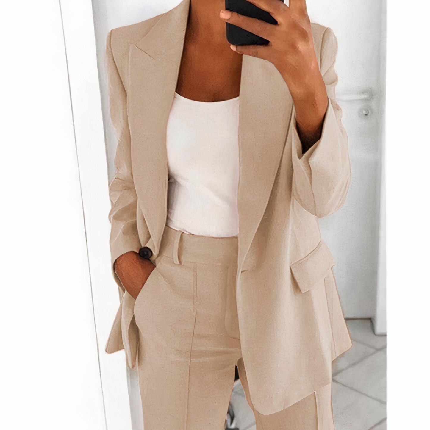 Lavinia Broek- & Blazer Set – Dames – Elegant & Veelzijdig – Voor Elke Gelegenheid