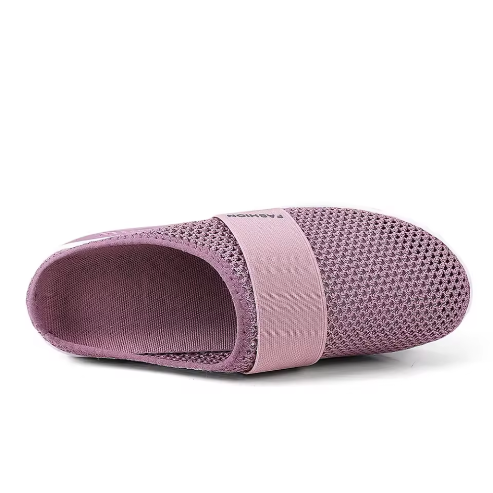 Open instapsneakers voor dames met luchtzool en elastische band
