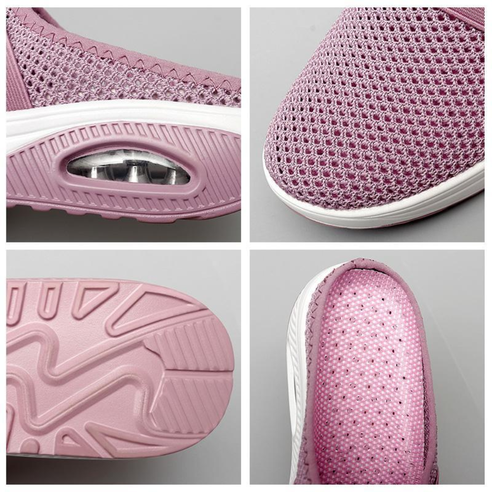 Open instapsneakers voor dames met luchtzool en elastische band