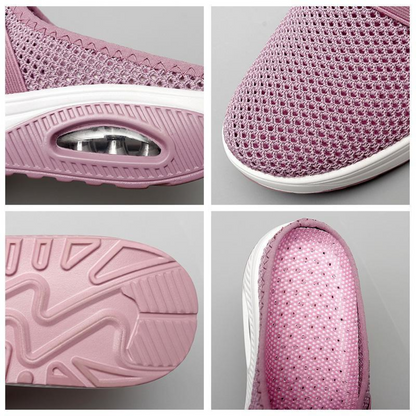 Open instapsneakers voor dames met luchtzool en elastische band