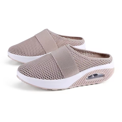 Open instapsneakers voor dames met luchtzool en elastische band