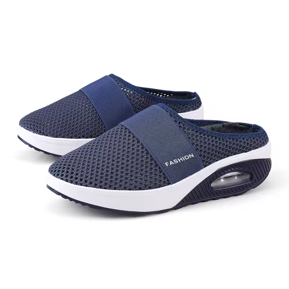 Open instapsneakers voor dames met luchtzool en elastische band