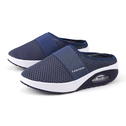 Open instapsneakers voor dames met luchtzool en elastische band